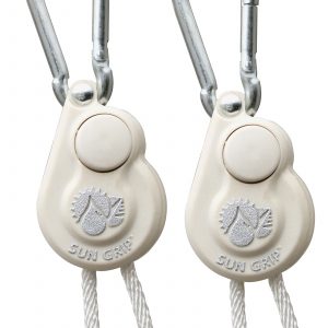 Sun Grip Push Button Light Hanger 1/8 in White -1/Pair (12/Cs)